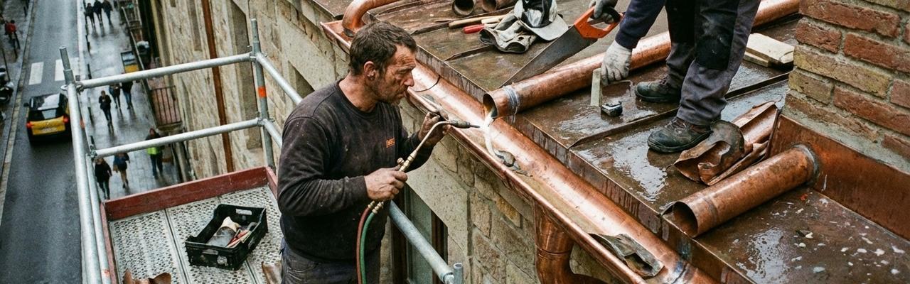 Montaje y reparación de bajantes y canalones en Urnieta